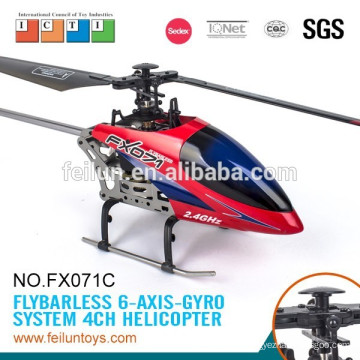 FX071C 2.4G 4CH metal single-blade high speed rc helicopter t40 for kids